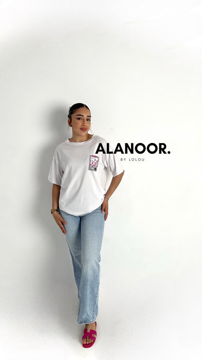 CAMISETA OVERSIZE ALGERIA BLANCO